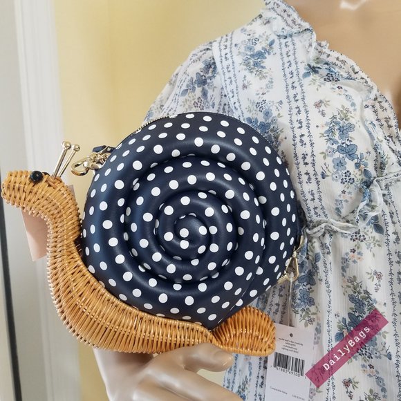 kate spade Handbags - KATE SPADE SNAIL ENCHANTED BLUE CROSSBODY WHITE